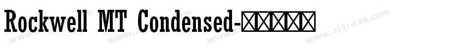 Rockwell MT Condensed字体转换